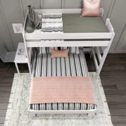 Max & Lily Farmhouse Twin Over Queen L-Shaped Bunk Bed With Desk -Kids’ Furniture Store GUEST 4ca9c0c2 c2b1 4bf3 87bd 4339431a817e