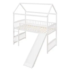 Twin Size Loft House Bed With Slide-ModernLuxe -Kids’ Furniture Store GUEST 4e6ad40b 3e8c 491c 9570 d906c75ec698