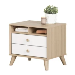 Yodi 2 Drawer Nightstand Soft Elm/White - South Shore -Kids’ Furniture Store GUEST 4ed141dc b5af 4afa b2eb c1819d50f505