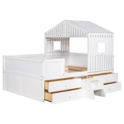 Full Size House Low Loft Bed With Four Drawers-ModernLuxe -Kids’ Furniture Store GUEST 4f082fc9 b454 4489 bb7a 27cae92cdca0