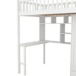Twin Size Loft Bed With Shelf, Drawers, Desk And Wardrobe - ModernLuxe -Kids’ Furniture Store GUEST 5001b2b0 3228 4e42 9ad6 7e0ad4457e65