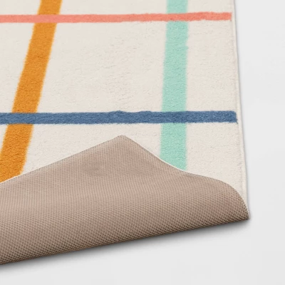 5'x7' Area Kids' Rug Window Pane Low Pile Plush - Pillowfort™ 3 5'x7' Area Kids' Rug Window Pane Low Pile Plush - Pillowfort™ - Image 3