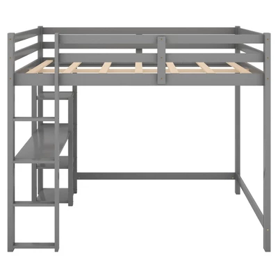 Full Size Loft Bed With Built-in Desk And Shelves - ModernLuxe 4 Full Size Loft Bed With Built-in Desk And Shelves - ModernLuxe - Image 4
