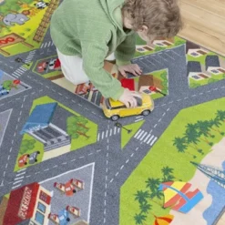 KC CUBS Boy & Girl Kids City Road Car Vehicle Traffic Educational Learning & Game Play Non Slip Nursery Bedroom Classroom Rug Carpet -Kids’ Furniture Store GUEST 514f81c0 085a 4f80 87ff 5570f7c421e2