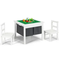 Costway 2-in-1 Kids Activity Table & 2 Chairs Set W/Storage Building Block Table -Kids’ Furniture Store GUEST 51fb4e9e 29eb 414e 8cfe b2e47934dcbb