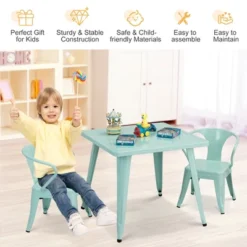 Costway Kids Steel 27'' Square Table Children Play Learn Activity Table Indoor Outdoor -Kids’ Furniture Store GUEST 53ae5c3b f841 44aa 97b1 d1975870e688