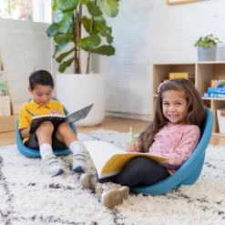 ECR4Kids Leaf Floor Seat, Portable Plastic Kid's Scoop Chair, 6-Piece -Kids’ Furniture Store GUEST 5470f9fb e649 4e67 8c5e 6b798318f9e9