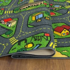 Jungtier Boy & Girl Kids Retro City Road Car Vehicle Traffic Educational Learning & Game Play Nursery Bedroom Classroom Rug Carpet, 2' 7" X 5' 0" -Kids’ Furniture Store GUEST 554e81e3 5984 4341 b19e f8c5efdd1da8