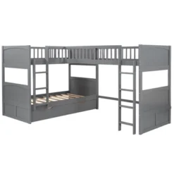Twin Over Twin Bunk Bed With Twin Size Loft Bed With 2 Drawers - ModernLuxe 11 Twin Over Twin Bunk Bed With Twin Size Loft Bed With 2 Drawers - ModernLuxe -Kids’ Furniture Store GUEST 55872fc8 1f48 42a3 a3da 195ee2c5bb96
