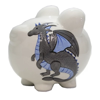 Bank Mythical Dragon Pig Bank - One Bank 7.5 Inches - Save Money - 36916. - Ceramic - White 1 Bank Mythical Dragon Pig Bank - One Bank 7.5 Inches - Save Money - 36916. - Ceramic - White