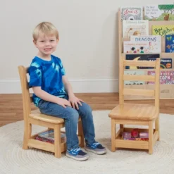 ECR4Kids Three Rung Ladderback Chairs With Storage, 2-Pack - Natural -Kids’ Furniture Store GUEST 56b60034 d8bf 4c18 8d5c 1bb3716d5d16