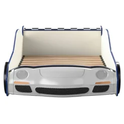 Twin Quessa Police Car Bed With Led Headlight Chair Black/White - HOMES: Inside + Out -Kids’ Furniture Store GUEST 570b0393 7082 4d5b a0e8 738fa4b88f83