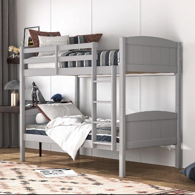 Twin Over Twin Alexis Wood Arch Bunk Bed - Hillsdale Furniture 4 Twin Over Twin Alexis Wood Arch Bunk Bed - Hillsdale Furniture - Image 4