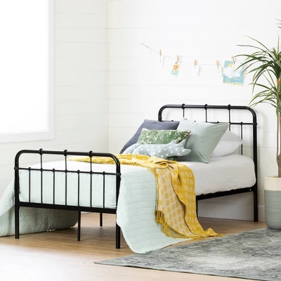 Twin Cotton Candy Metal Complete Bed Black - South Shore 2 Twin Cotton Candy Metal Complete Bed Black - South Shore - Image 2