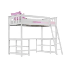 Max & Lily Twin-Size High Loft Bed With Wraparound Desk & Shelves -Kids’ Furniture Store GUEST 5ae47b3b b90d 4a52 8cbd 1fc4989e5434