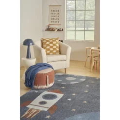 Nourison Kids Washable Space Rocketship Indoor Rug -Kids’ Furniture Store GUEST 5af40ad8 68f7 4843 a378 ea303ddf4158