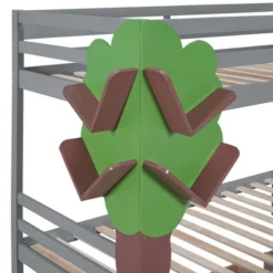 Twin-Over-Twin Bunk Bed With A Tree Decor And Two Storage Drawers-ModernLuxe -Kids’ Furniture Store GUEST 5b3f6717 5974 470b abee b649415d22b2