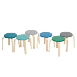 ECR4Kids Bentwood Stacking Stools For Kids, Playroom/Daycare Flexible Seating, 12" Height, 6-Piece -Kids’ Furniture Store GUEST 5cc2c6eb 9b12 49ea ba2f 73bbb365c793