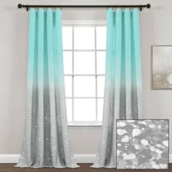 52"x84" Set Of 2 Glitter Ombre Metallic Print Window Curtain Panels - Lush Décor -Kids’ Furniture Store GUEST 5cfe0a77 ee5d 4ecf 9e32 3263dd4328e2