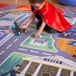 KC CUBS | Batman Gotham City Boy & Girl Kids City Road Car Vehicle Traffic Educational Learning & Game Nursery Classroom Rug Carpet -Kids’ Furniture Store GUEST 5db22b8f e335 4e07 817e a9a3e8c497e2