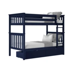 Max & Lily Twin Over Twin Bunk Bed With Under Bed Storage Drawers -Kids’ Furniture Store GUEST 5fe262a6 3ee3 44a7 9af7 ba65825afb21