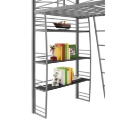 Andy Metal Loft Bed With Integrated Desk And Shelves - Room & Joy -Kids’ Furniture Store GUEST 60113387 6d37 459a 9ce1 5ba399dc5d31