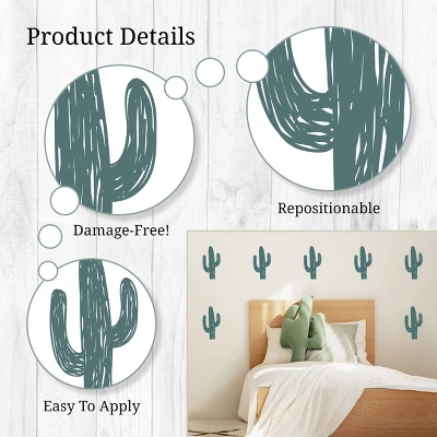 Cactus Wall Decor - Decalcomania 3 Cactus Wall Decor - Decalcomania - Image 3