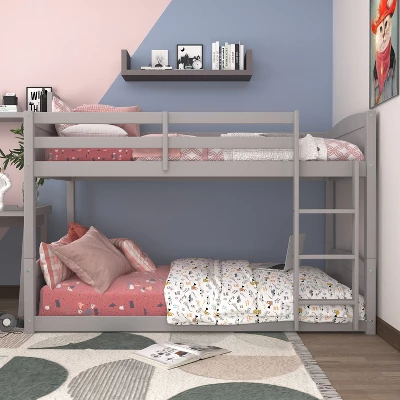 Twin Over Twin Alexis Wood Arch Floor Bunk Bed - Hillsdale Furniture 1 Twin Over Twin Alexis Wood Arch Floor Bunk Bed - Hillsdale Furniture