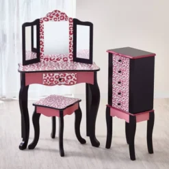 Fashion Leopard Prints Gisele Play Wooden Vanity Set Pink / Black - Teamson Kids 17 Fashion Leopard Prints Gisele Play Wooden Vanity Set Pink / Black - Teamson Kids -Kids’ Furniture Store GUEST 60c46ba1 a0bd 4986 b9f6 280ceddaa470