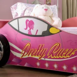 Twin Naglin Racing Car Bed With Led Headlight Pink - HOMES: Inside + Out -Kids’ Furniture Store GUEST 60eb3dff 373d 4489 9cb5 9b0d39d5d596
