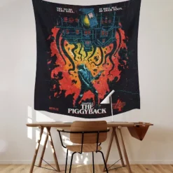 Stranger Things X Butcher Billy The Piggyback Tapestry Black/Red/Blue - RoomMates -Kids’ Furniture Store GUEST 611b2a5f 1658 4d48 8e7c 1ad858e617da