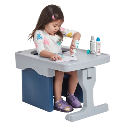 ECR4Kids Tri-Me Cube Chair Desk, Kids Furniture, Light Grey 2 ECR4Kids Tri-Me Cube Chair Desk, Kids Furniture, Light Grey - Image 2