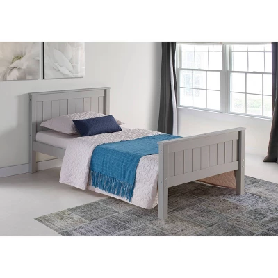 Twin Harmony Wood Platform Bed Dove Gray - Alaterre Furniture 1 Twin Harmony Wood Platform Bed Dove Gray - Alaterre Furniture