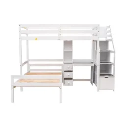 Twin Size Loft Bed With Separate Bed, Staircase For Storage, Desk, Shelves And Drawers - ModernLuxe -Kids’ Furniture Store GUEST 62a136a8 57d3 4c10 b366 e6538bbe3d25