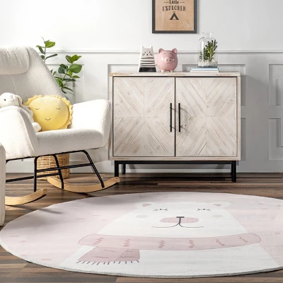 NuLOOM Jovie Polar Bear Machine Washable Kids Area Rug 7 NuLOOM Jovie Polar Bear Machine Washable Kids Area Rug - Image 7