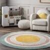 NuLOOM Nydia Circular Kids Machine Washable Area Rug