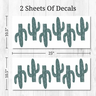 Cactus Wall Decor - Decalcomania 4 Cactus Wall Decor - Decalcomania - Image 4