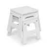 Melissa & Doug Wooden Stools - Set Of 2 - White