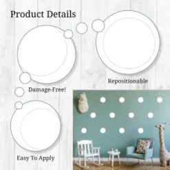 Polka Dots Wall Decor White - Decalcomania -Kids’ Furniture Store GUEST 661d5446 ccaf 4fa0 8c21 7316d92ada92