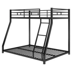 Twin Over Full Metal Floor Bunk Bed With Ladder-ModernLuxe -Kids’ Furniture Store GUEST 667cc580 1c7d 483d b48c a869c6889792