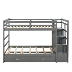 Twin Over Twin Wood Bunk Bed With 4 Drawers, Trundle And Staircase-ModernLuxe -Kids’ Furniture Store GUEST 669d9a57 7089 473c bafc 0e56391d74ed