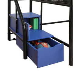 Twin Jamie Junior Loft Bed With Storage Steps Black - Room & Joy -Kids’ Furniture Store GUEST 66a38199 171e 434e 995b 709974b01556