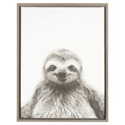 24" X 18" Sloth Framed Canvas Art - Uniek -Kids’ Furniture Store GUEST 67841b37 2ae1 46a1 a68a 2c0c52ea0654