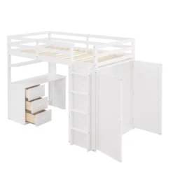 Twin Size Loft Bed With Drawers, Desk And Wardrobe-ModernLuxe 14 Twin Size Loft Bed With Drawers, Desk And Wardrobe-ModernLuxe -Kids’ Furniture Store GUEST 68288c46 de8e 459c b540 ac0ab0dcea05