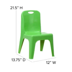Emma And Oliver 2 Pack Plastic Stackable School Chair With Carrying Handle And 11"H Seat -Kids’ Furniture Store GUEST 6915dc65 f500 4fb2 b26b da0bc4d5c0b7