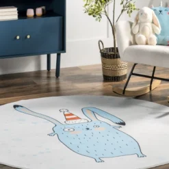 NuLOOM Eowyn Modern Rabbit Machine Washable Kids Area Rug -Kids’ Furniture Store GUEST 69451ddb 38a3 44dc aefc b3ff03d15427