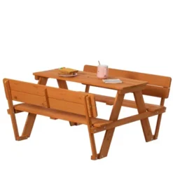 Gardenised Wooden Kids Picnic Table Bench With Backrest, Outdoor Children's Backyard Table, Crafting, Dining, And Playtime Patio Table 15 Gardenised Wooden Kids Picnic Table Bench With Backrest, Outdoor Children's Backyard Table, Crafting, Dining, And Playtime Patio Table -Kids’ Furniture Store GUEST 6c2ea083 0914 4569 90f0 0baa2ca3abdc