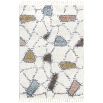 Zende Colorful Stones Kids Tassel Area Rug 9 Zende Colorful Stones Kids Tassel Area Rug - Image 9