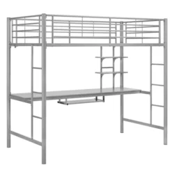 Twin Analise Metal Loft Bed With Wood Desk - Saracina Home -Kids’ Furniture Store GUEST 6e44e5cc a990 444f 99ea 3bd341a3ab32