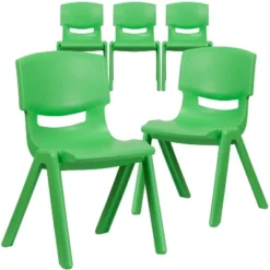 Emma And Oliver 5 Pack Plastic Stackable School Chair With 15.5'' Seat Height -Kids’ Furniture Store GUEST 6fee0c30 12b2 4a3e 92f7 9f2b7ecb11c3
